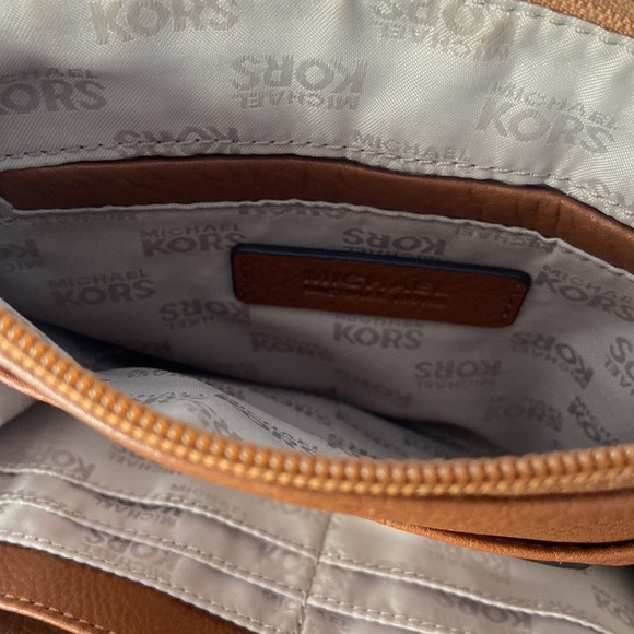 Michael Kors Cognac Leather Fulton Crossbody Bag - Picture 5 of 5